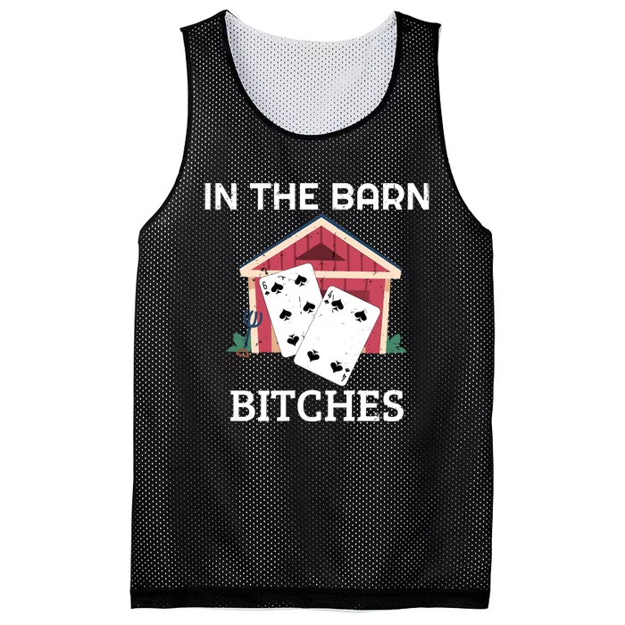 In The Barn Euchre Score Card Game Design Mesh Reversible Basketball Jersey Tank