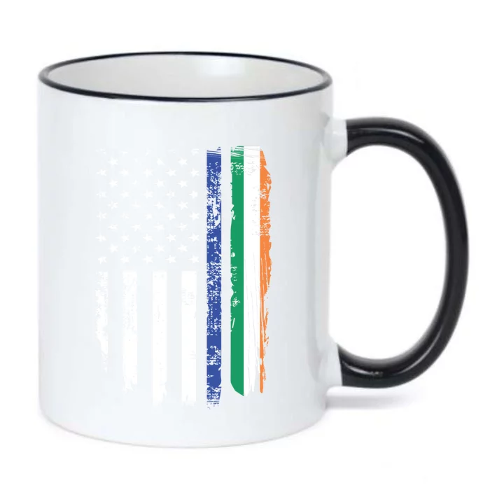 Irish Thin Blue Line St Patrick's Day Police Cop Funny Gift Black Color Changing Mug