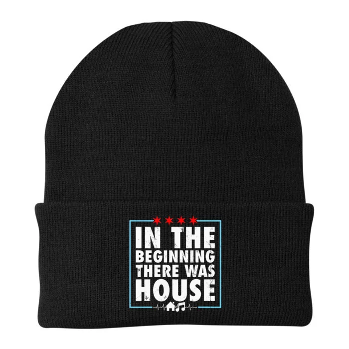 In The Beginning There Was House Music Chicago Edm Retro Knit Cap Winter Beanie