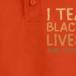 I Teach Black Lives And They Matter African Teacher Juneteenth Gift Dry Zone Grid Performance Polo