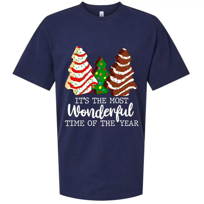 It's The Best Time Of The Year Christmas Quotes Tree Cake Gift Sueded Cloud Jersey T-Shirt