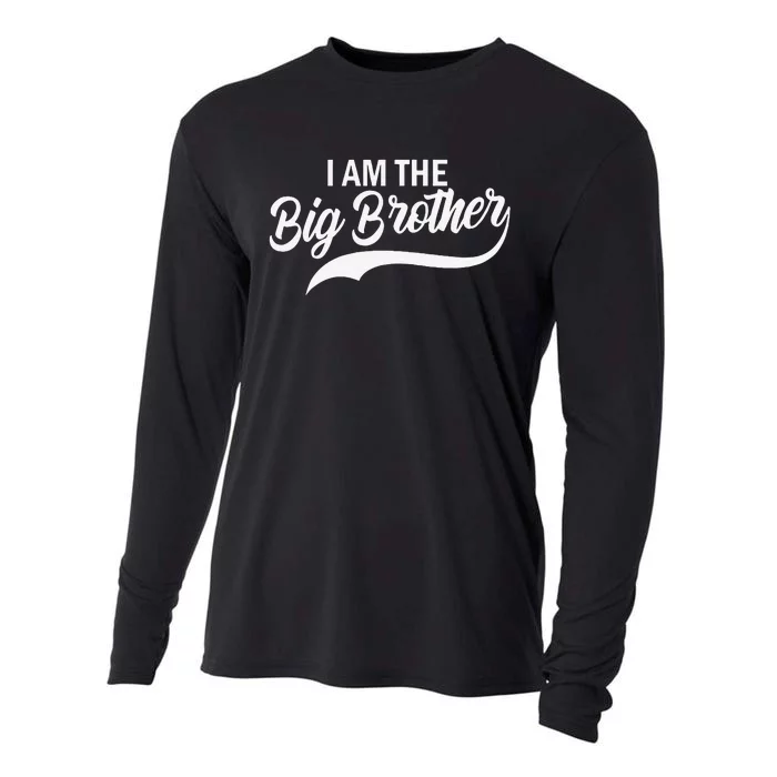 IM The Big Brother Baby Announcement Gift Cooling Performance Long Sleeve Crew