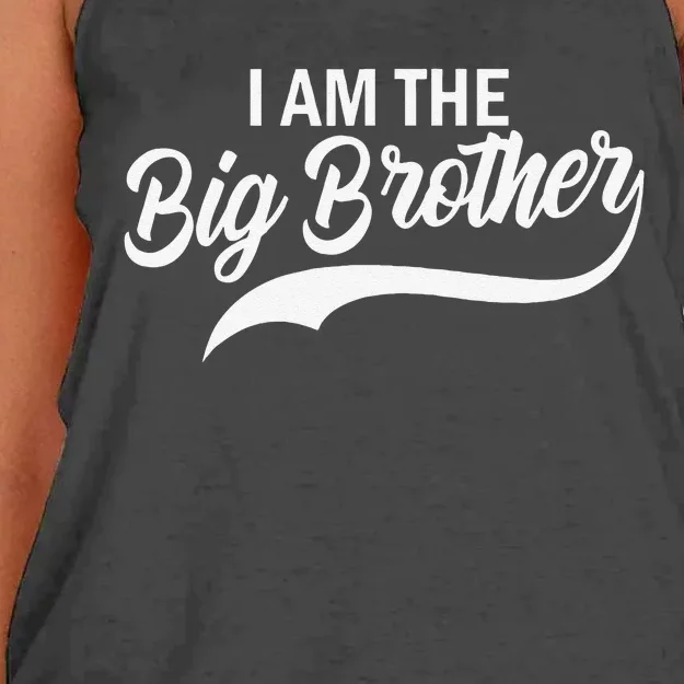 IM The Big Brother Baby Announcement Gift Women's Knotted Racerback Tank