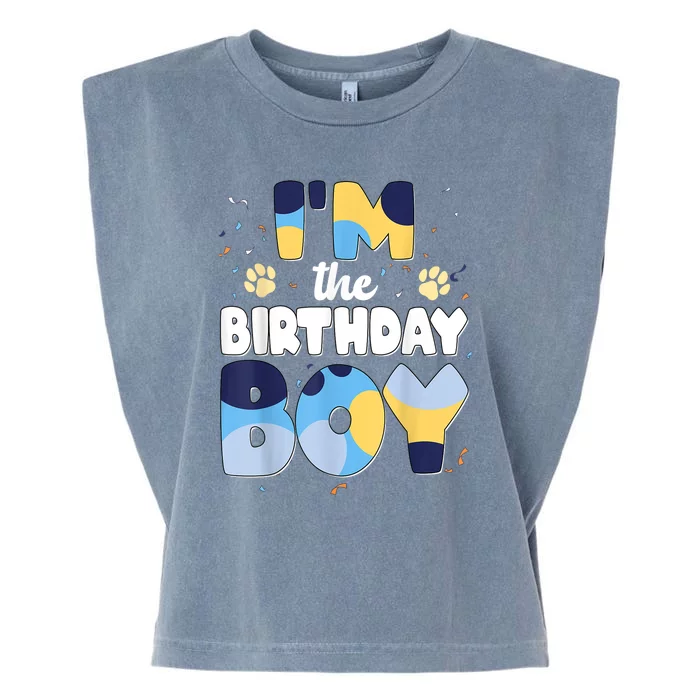 Im The Birthday Boy Dog Family Matching Gift Garment-Dyed Women's Muscle Tee