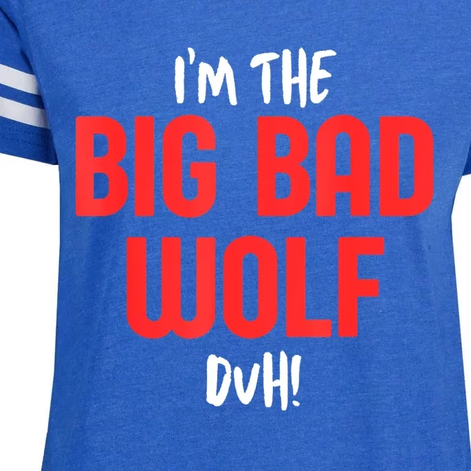 IM The Bad Wolf Duh Costume For Diy Halloween Party Enza Ladies Jersey Football T-Shirt