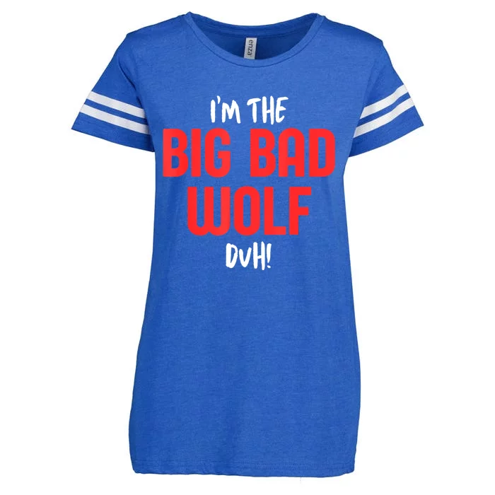 IM The Bad Wolf Duh Costume For Diy Halloween Party Enza Ladies Jersey Football T-Shirt