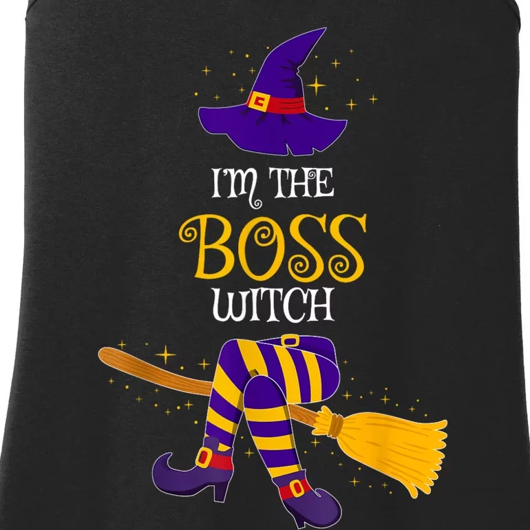 I’M The Boss Witch Family Matching Costume Halloween Ladies Essential Tank