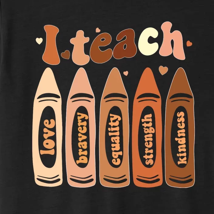 I Teach Black History Month Melanin Afro African Teacher ChromaSoft Performance T-Shirt