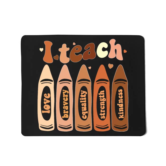 I Teach Black History Month Melanin Afro African Teacher Mousepad