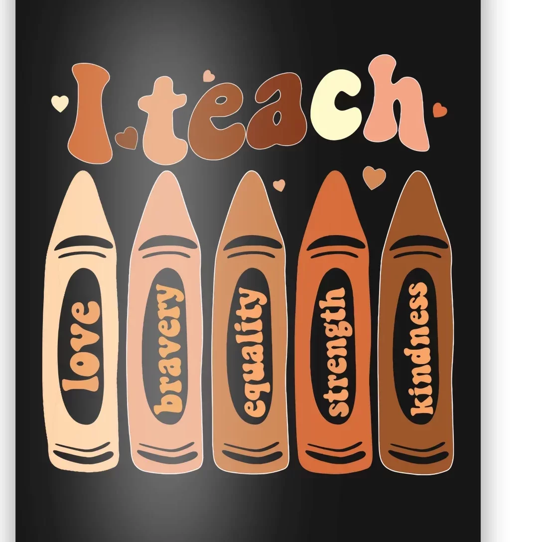 I Teach Black History Month Melanin Afro African Teacher Poster