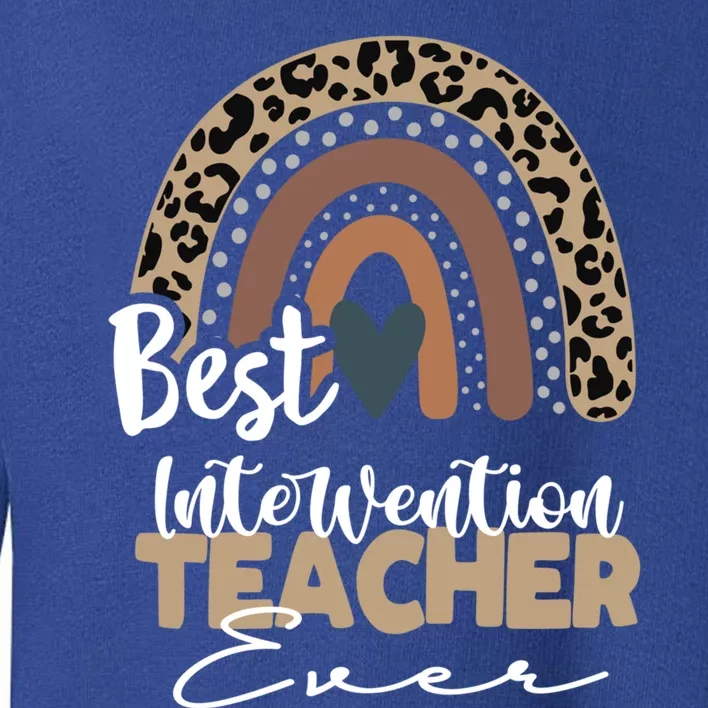 Intervention Teacher Boho Rainbow Teacher Appreciation Gift Toddler Sweatshirt