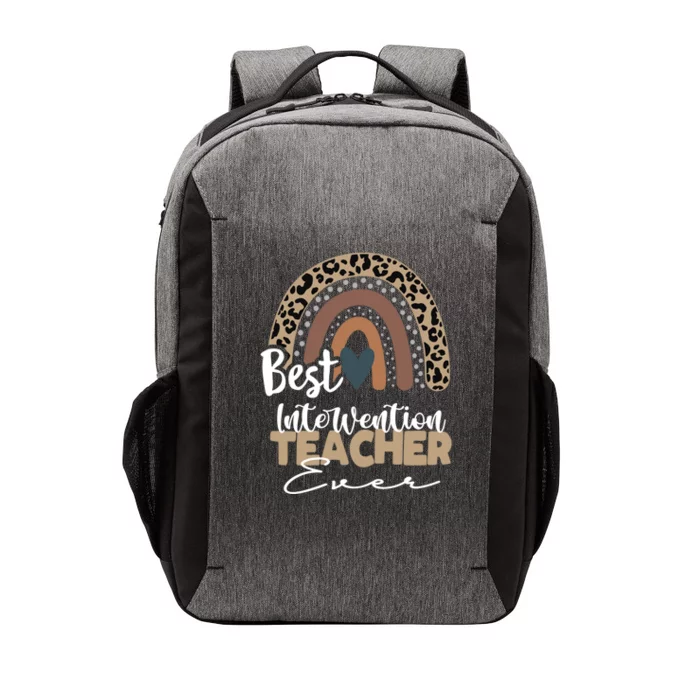 Intervention Teacher Boho Rainbow Teacher Appreciation Gift Vector Backpack