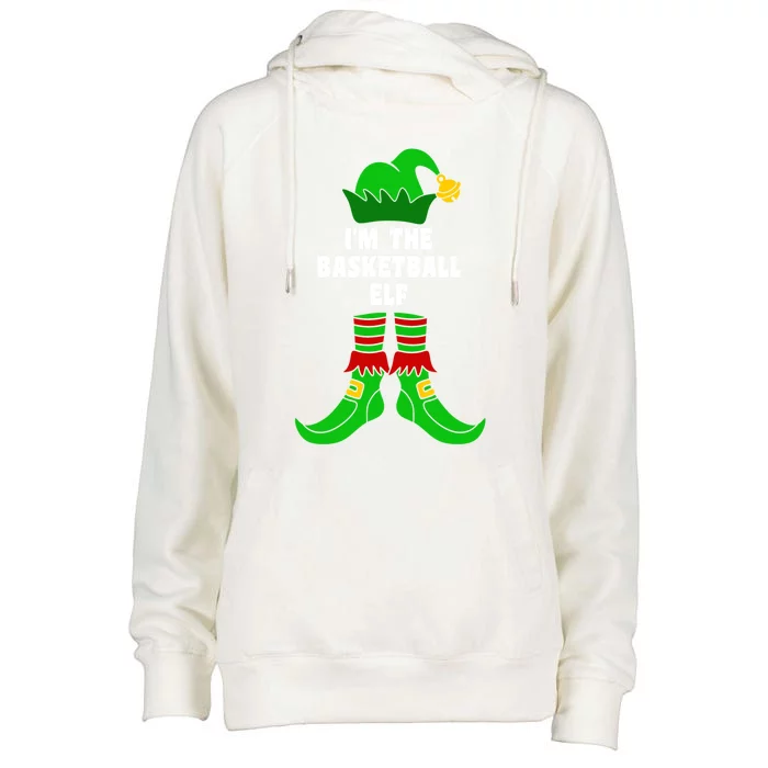 IM The Basketball Elf Matching Family Group Xmas Funny Gift Womens Funnel Neck Pullover Hood