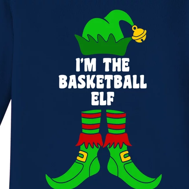 IM The Basketball Elf Matching Family Group Xmas Funny Gift Baby Long Sleeve Bodysuit