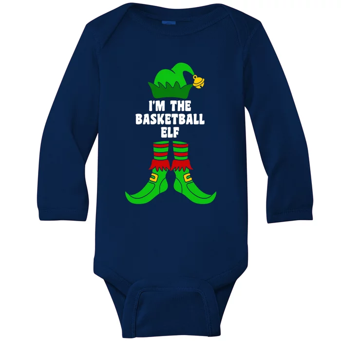 IM The Basketball Elf Matching Family Group Xmas Funny Gift Baby Long Sleeve Bodysuit