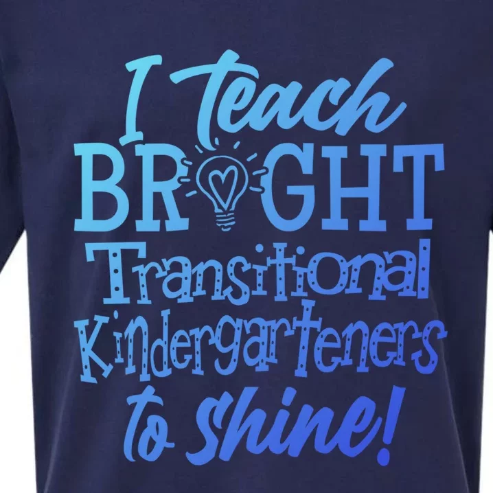 I Teach Bright Transitional Kindergarten Teacher Team Gift Sueded Cloud Jersey T-Shirt