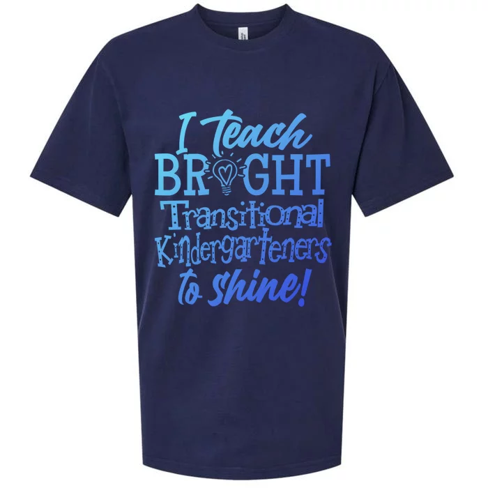 I Teach Bright Transitional Kindergarten Teacher Team Gift Sueded Cloud Jersey T-Shirt