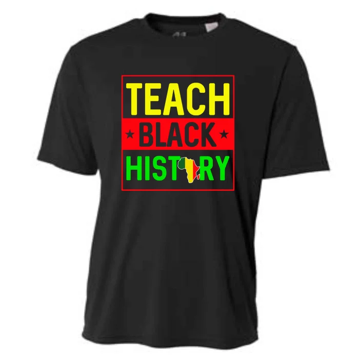 I Teach Black History Month Melanin Afro African Teacher Cooling Performance Crew T-Shirt