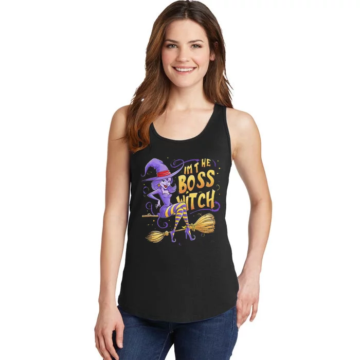 I’M The Boss Witch Halloween Ladies Essential Tank