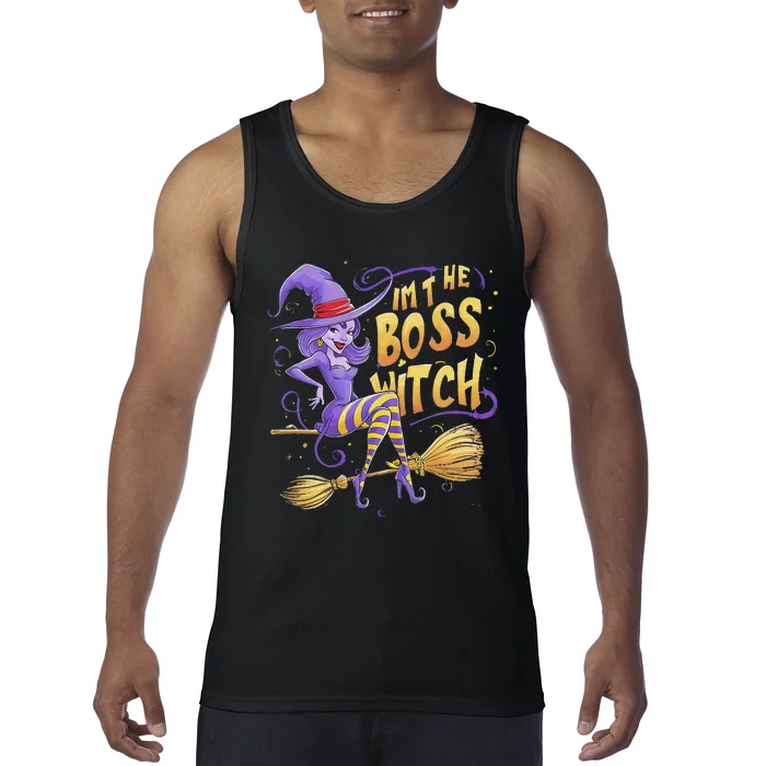 I’M The Boss Witch Halloween Tank Top