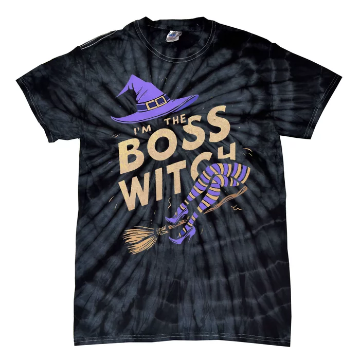 I’M The Boss Witch Halloween Tie-Dye T-Shirt