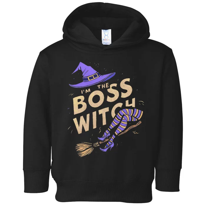 I’M The Boss Witch Halloween Toddler Hoodie