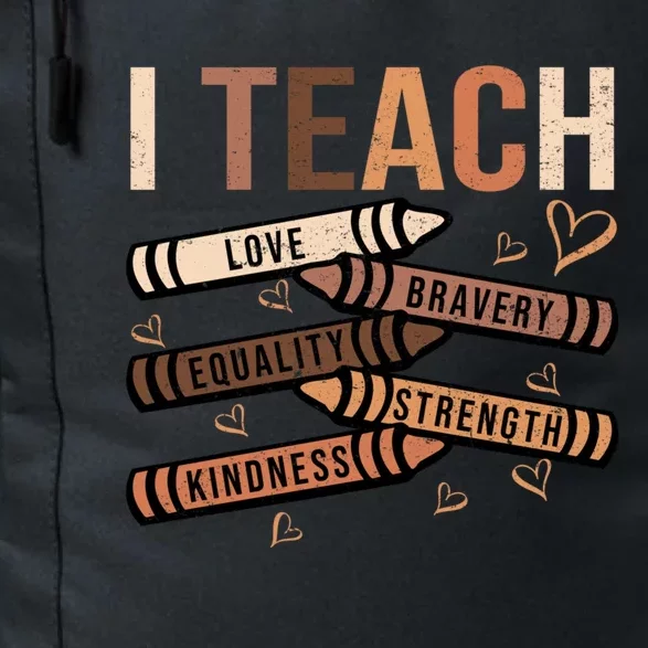 I Teach Black History Month Melanin Afro African Teacher Daily Commute Backpack