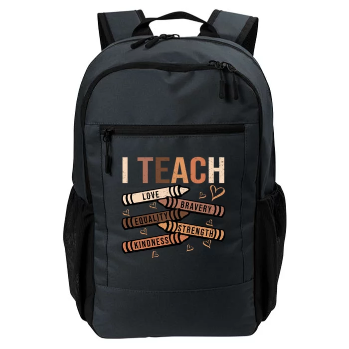 I Teach Black History Month Melanin Afro African Teacher Daily Commute Backpack