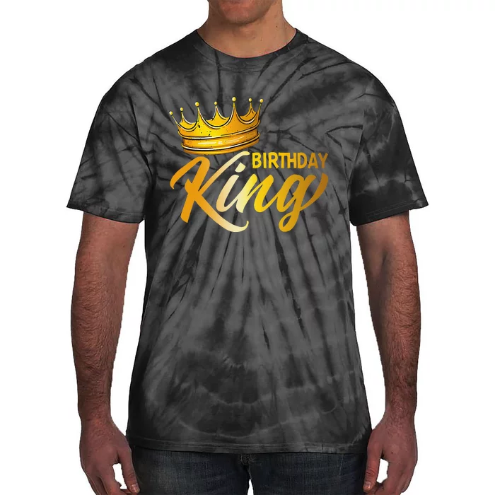 I'm the Birthday King Gold Crown funny birthday Tie-Dye T-Shirt