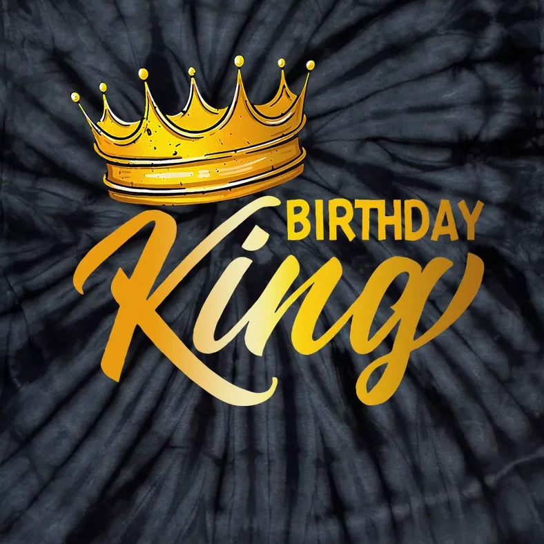 I'm the Birthday King Gold Crown funny birthday Tie-Dye T-Shirt