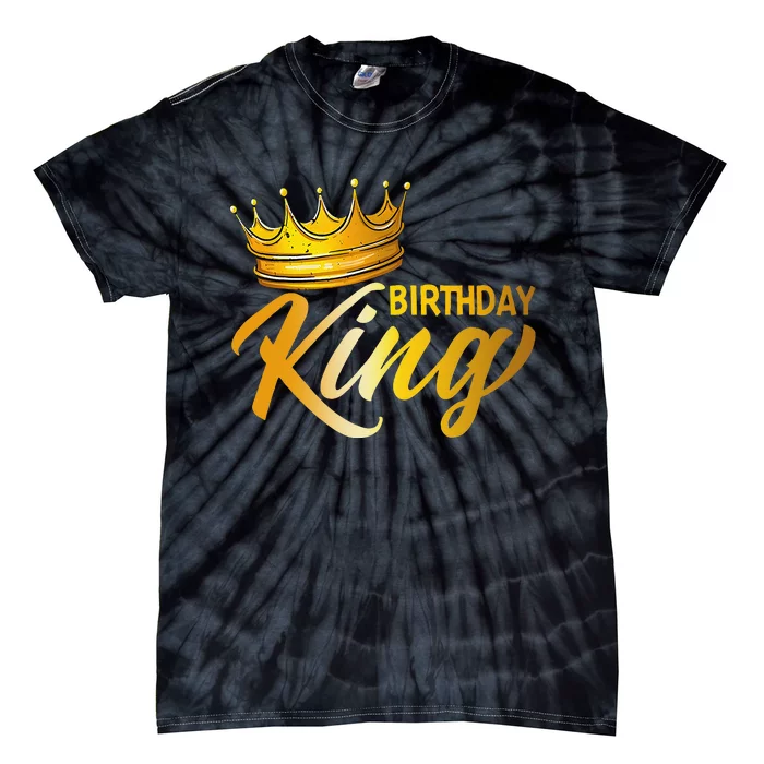 I'm the Birthday King Gold Crown funny birthday Tie-Dye T-Shirt