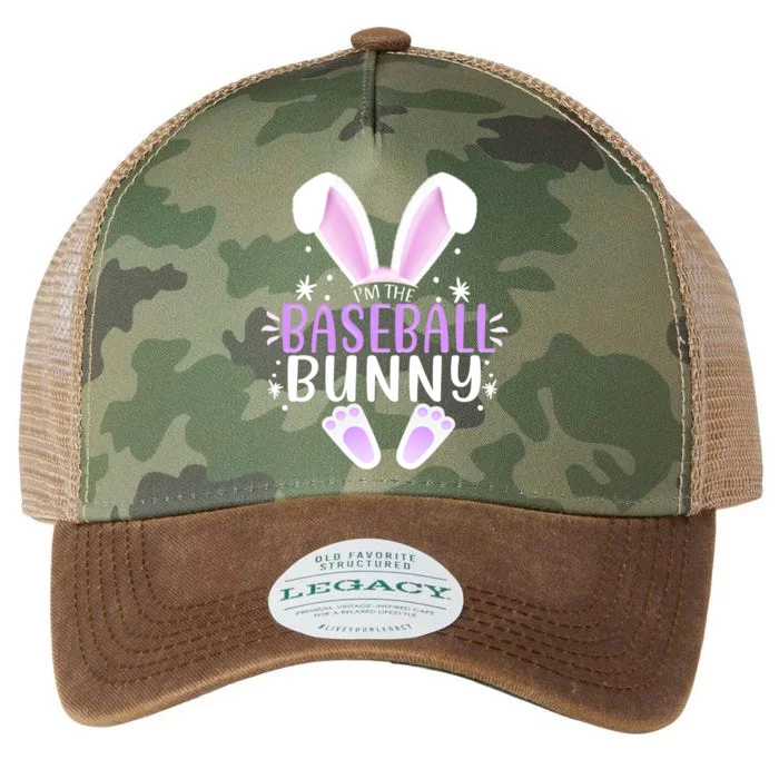 I'm The Baseball Bunny Easter Day Rabbit Family Matching Gift Legacy Tie Dye Trucker Hat