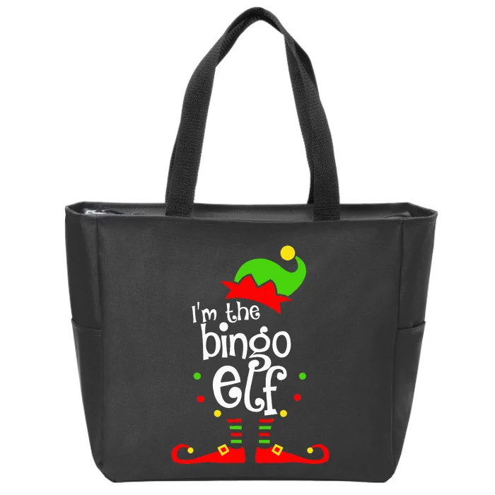 I'm The Bingo Elf Xmas Family Friend Christmas Present Zip Tote Bag