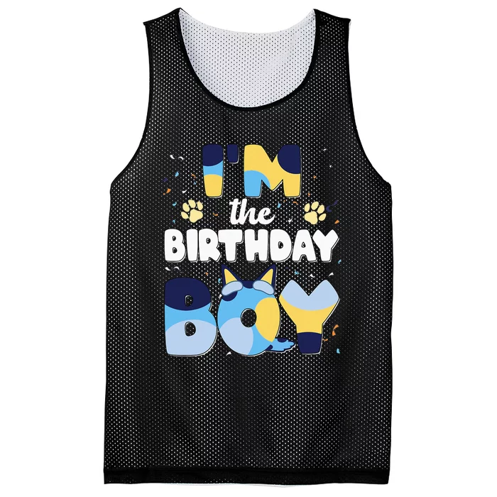 Im The Birthday Boy Dog Family Matching Mesh Reversible Basketball Jersey Tank