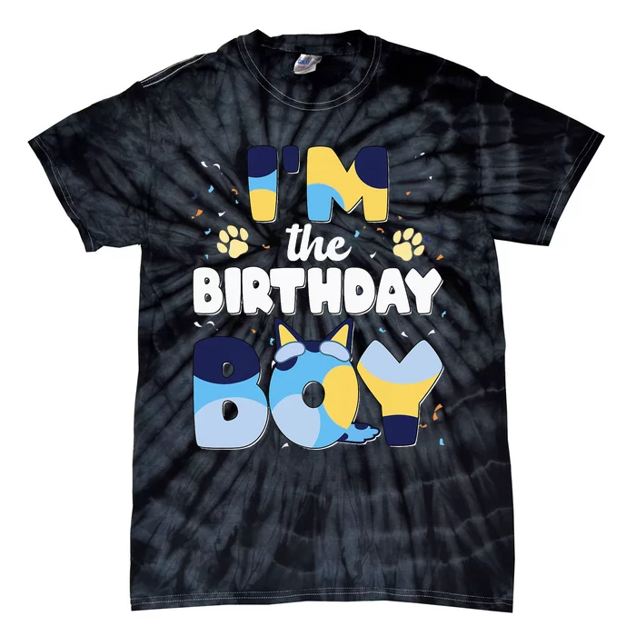 Im The Birthday Boy Dog Family Matching Tie-Dye T-Shirt