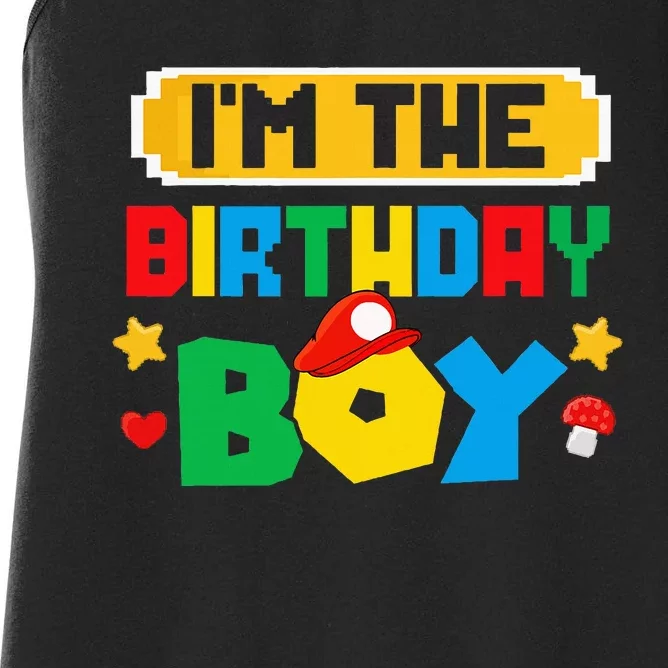 Im The Birthday Boy Game Gaming Family Matching Women's Racerback Tank