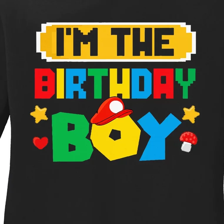 Im The Birthday Boy Game Gaming Family Matching Ladies Long Sleeve Shirt