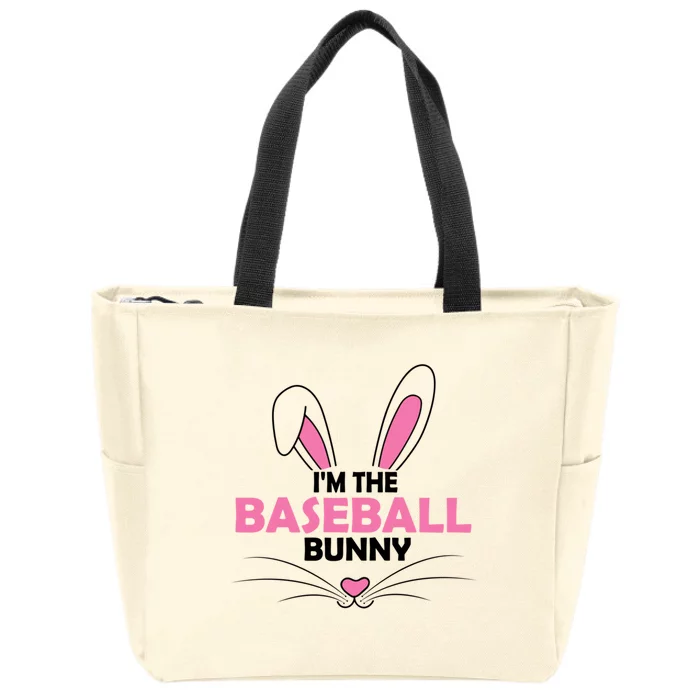 I'm The Baseball Bunny Graphic Cute Easter Day Costume Cute Gift Zip Tote Bag