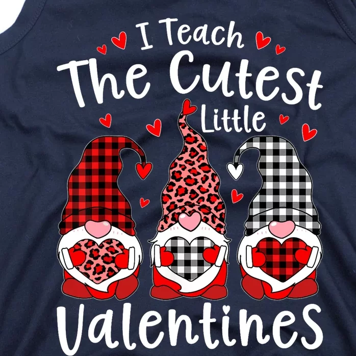 I Teach Cutest Little Valentines Gnome Kindergarten Teachers Tank Top