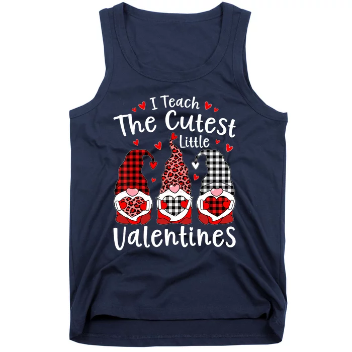 I Teach Cutest Little Valentines Gnome Kindergarten Teachers Tank Top