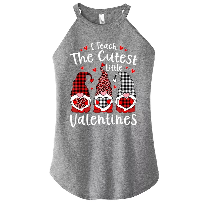 I Teach Cutest Little Valentines Gnome Kindergarten Teachers Women’s Perfect Tri Rocker Tank