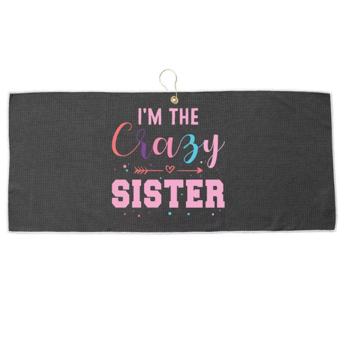 I'm The Crazy Sister Large Microfiber Waffle Golf Towel