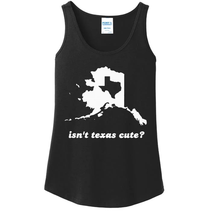 IsnT Texas Cute Outline Fits In Alaska Ladies Essential Tank