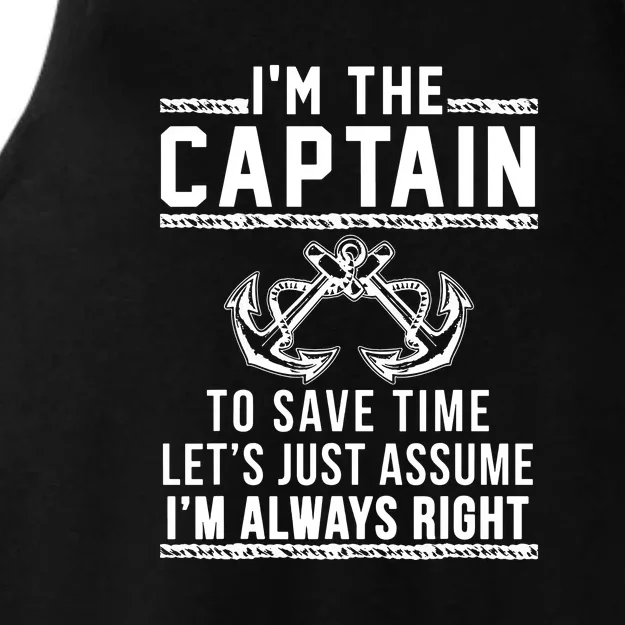 Im The Captain Of The Boat Gift Ladies Tri-Blend Wicking Tank