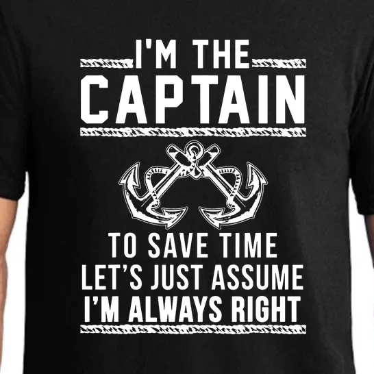 Im The Captain Of The Boat Gift Pajama Set