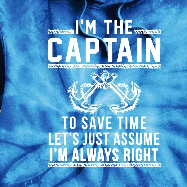 Im The Captain Of The Boat Gift Tie Dye Hoodie