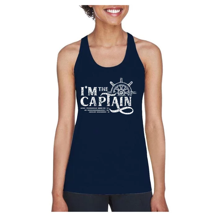 I'm The Captain Skipper Lover Ship Boat Owner Women's Racerback Tank