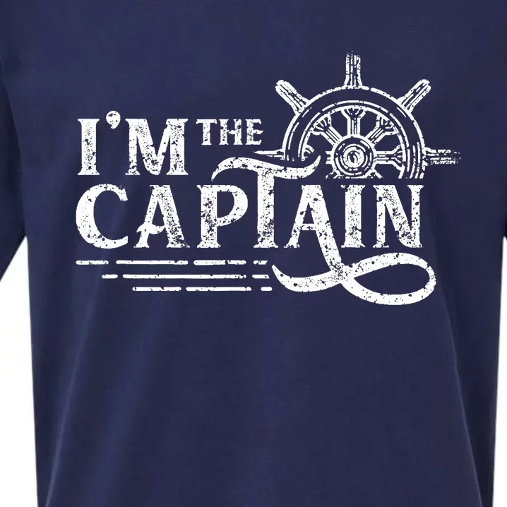 I'm The Captain Skipper Lover Ship Boat Owner Sueded Cloud Jersey T-Shirt