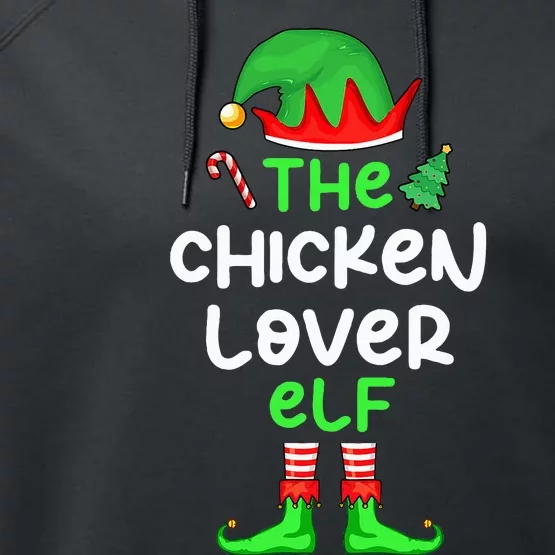 I'm The Chicken Lover Elf Xmas Matching Pajama Performance Fleece Hoodie