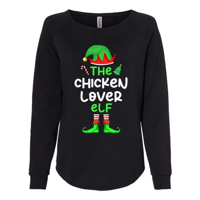 I'm The Chicken Lover Elf Xmas Matching Pajama Womens California Wash Sweatshirt